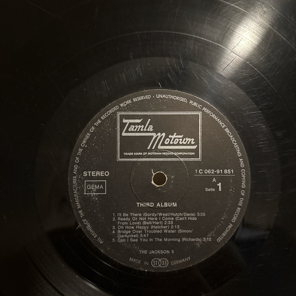The Jackson 5-Third Album Vinyl Record-Made in Germany